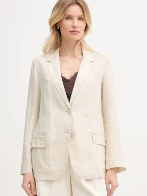 United Colors of Benetton marynarka jednorzędowa damska lniana