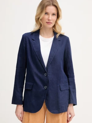 United Colors of Benetton marynarka jednorzędowa damska lniana