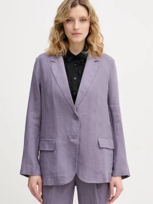 United Colors of Benetton marynarka jednorzędowa damska lniana