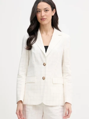 United Colors of Benetton marynarka jednorzędowa damska z lnem