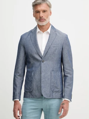 United Colors of Benetton marynarka jednorzędowa męska z dodatkiem lnu