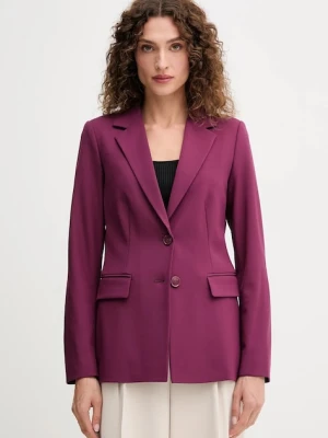 United Colors of Benetton marynarka kolor fioletowy jednorzędowa gładka 2L4HDW02W