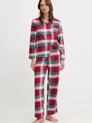 United Colors of Benetton piżama bawełniana damska kolor bordowy bawełniana 40EP3P00W