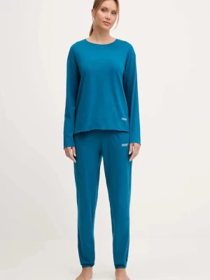 United Colors of Benetton piżama bawełniana damska kolor niebieski 35VB3P048