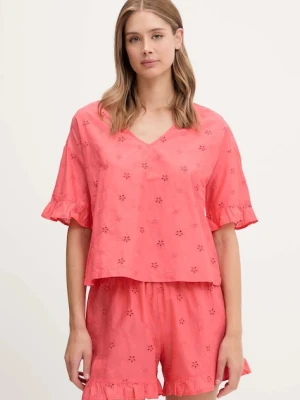 United Colors of Benetton piżama bawełniana damska kolor różowy bawełniana 4SHX3P03X