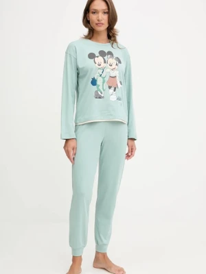 United Colors of Benetton piżama bawełniana damska kolor turkusowy bawełniana 30963P049