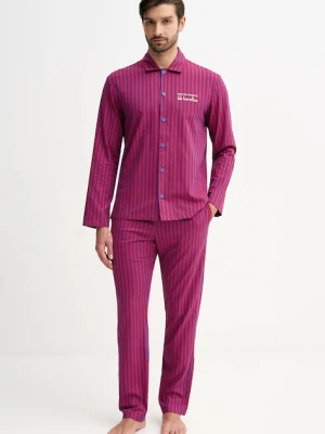 United Colors of Benetton piżama bawełniana x Stranger Things kolor fioletowy wzorzysta 4QFZ4P02Z