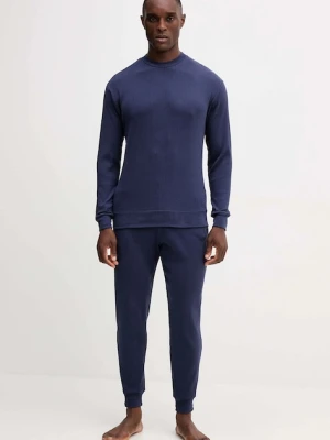 United Colors of Benetton piżama męska kolor granatowy melanżowa 3PCF4P02X