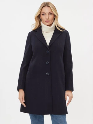 United Colors Of Benetton Płaszcz wełniany 2YDTDN012 Granatowy Regular Fit