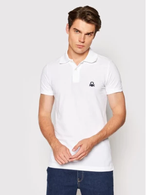 United Colors Of Benetton Polo 3089J3178 Biały Slim Fit
