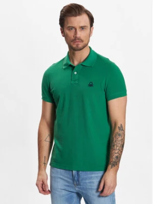United Colors Of Benetton Polo 3089J3178 Zielony Slim Fit