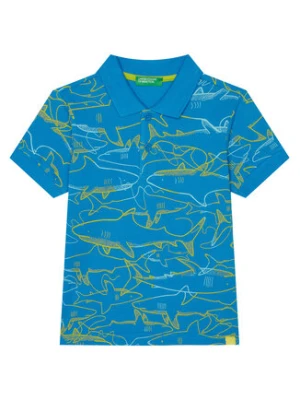 United Colors Of Benetton Polo 36Y4G300Y Niebieski Regular Fit