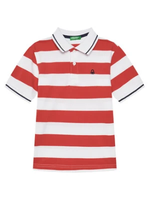 United Colors Of Benetton Polo 39QAC301T Czerwony Regular Fit