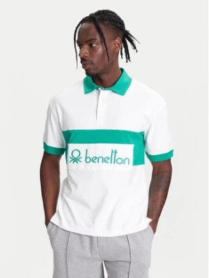 United Colors Of Benetton Polo 3MCYU301U Biały Regular Fit