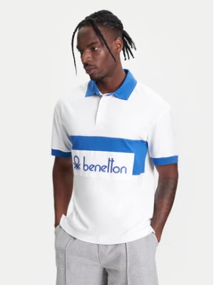 United Colors Of Benetton Polo 3MCYU301U Biały Regular Fit