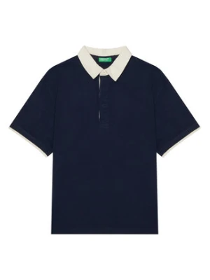 United Colors Of Benetton Polo 3MI5C301U Granatowy Relaxed Fit