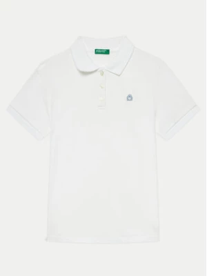 United Colors Of Benetton Polo 3WG9C300O Biały Regular Fit
