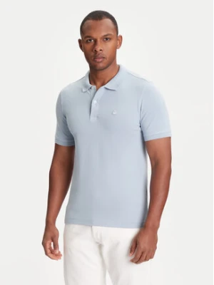 United Colors Of Benetton Polo 3WG9U301Z Niebieski Slim Fit