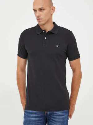 United Colors of Benetton polo bawełniane czarny
