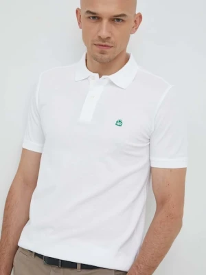 United Colors of Benetton polo bawełniane biały