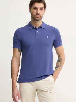 United Colors of Benetton polo bawełniane granatowy