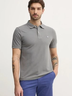 United Colors of Benetton polo bawełniane kolor szary gładki 3089J3179