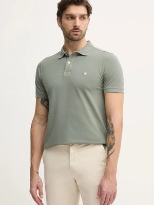 United Colors of Benetton polo bawełniane kolor zielony gładki 3089J3179