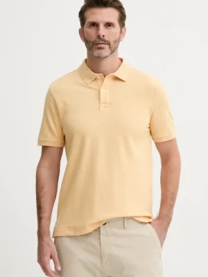 United Colors of Benetton polo bawełniane męski kolor beżowy melanżowy 3088U3023