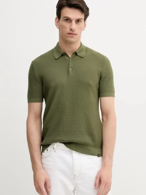 United Colors of Benetton polo bawełniane męski kolor zielony gładki 1198U301H