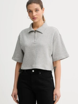 United Colors of Benetton polo bawełniane x Stranger Things damski kolor szary 33NVD3015