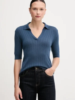 United Colors of Benetton polo damski kolor niebieski 123VD3018