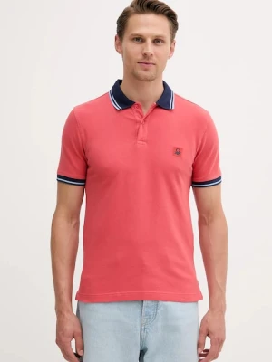 United Colors of Benetton polo męski kolor czerwony gładki 3F9HU302E
