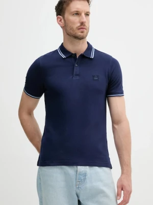 United Colors of Benetton polo męski kolor granatowy gładki 3F9HU302E