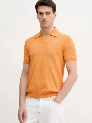 United Colors of Benetton polo męski kolor pomarańczowy melanżowy 115RK301I