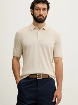 United Colors of Benetton polo swetrowe męskie bawełniane beżowy