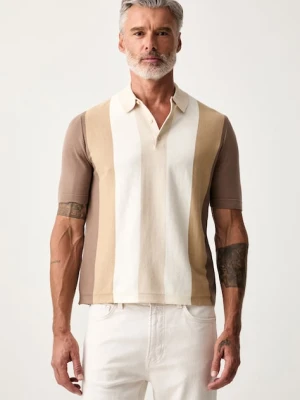United Colors of Benetton polo swetrowe męskie bawełniane beżowy