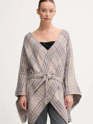 United Colors of Benetton poncho kolor beżowy lekkie 6HKYDU01E