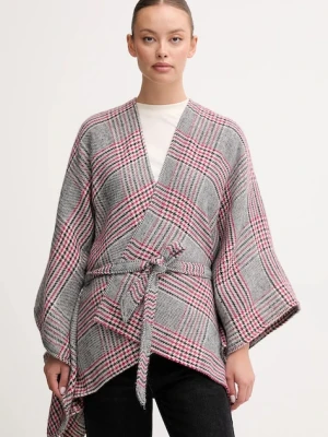 United Colors of Benetton poncho kolor szary lekkie 6HKYDU01E