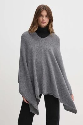 United Colors of Benetton poncho wełniane kolor szary 103MDU004