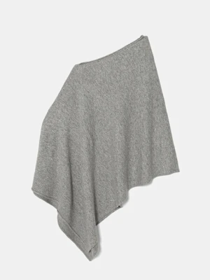 United Colors of Benetton poncho z domieszką wełny kolor szary 1235DU01A
