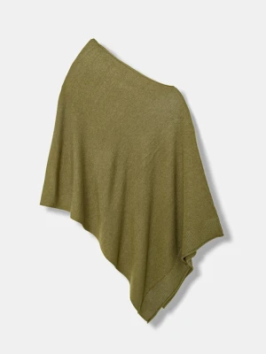 United Colors of Benetton poncho z domieszką wełny kolor zielony 1235DU01A
