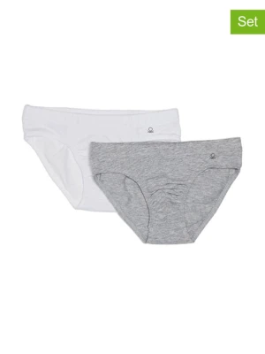 United Colors of Benetton Slipy (2 szt.) w kolorze białym i szarym rozmiar: 90