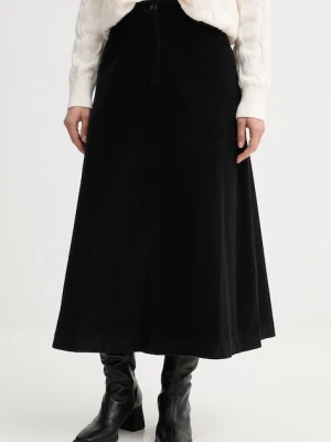 United Colors of Benetton spódnica bawełniana kolor czarny midi rozkloszowana 494BD0058