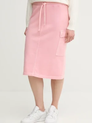 United Colors of Benetton spódnica bawełniana kolor różowy mini prosta 39BLD000E