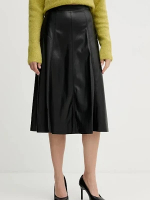 United Colors of Benetton spódnica kolor czarny midi rozkloszowana 4M3CD0059