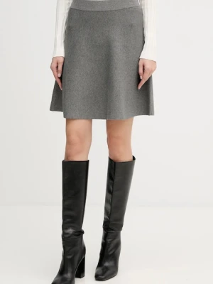 United Colors of Benetton spódnica kolor szary mini rozkloszowana 17Q3D001X