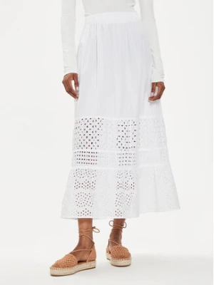 United Colors Of Benetton Spódnica trapezowa 49HSD003N Biały Regular Fit