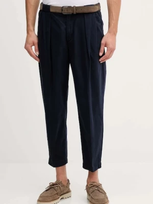 United Colors of Benetton spodnie bawełniane męskie kolor granatowy proste 4EA5UF05S