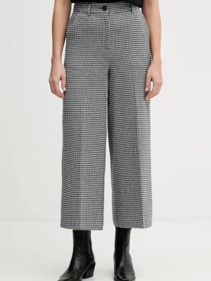 United Colors of Benetton spodnie damskie kolor czarny fason culottes high waist 44BWDF0AA