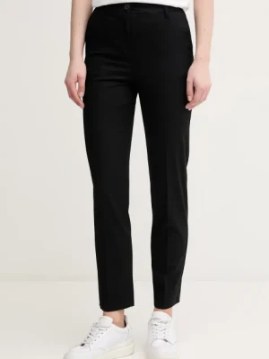 United Colors of Benetton spodnie damskie kolor czarny fason cygaretki high waist 40FADF08U